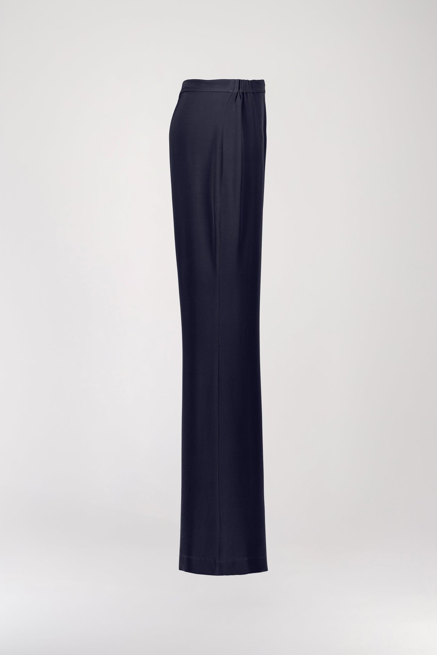 Flowing navy silk pants