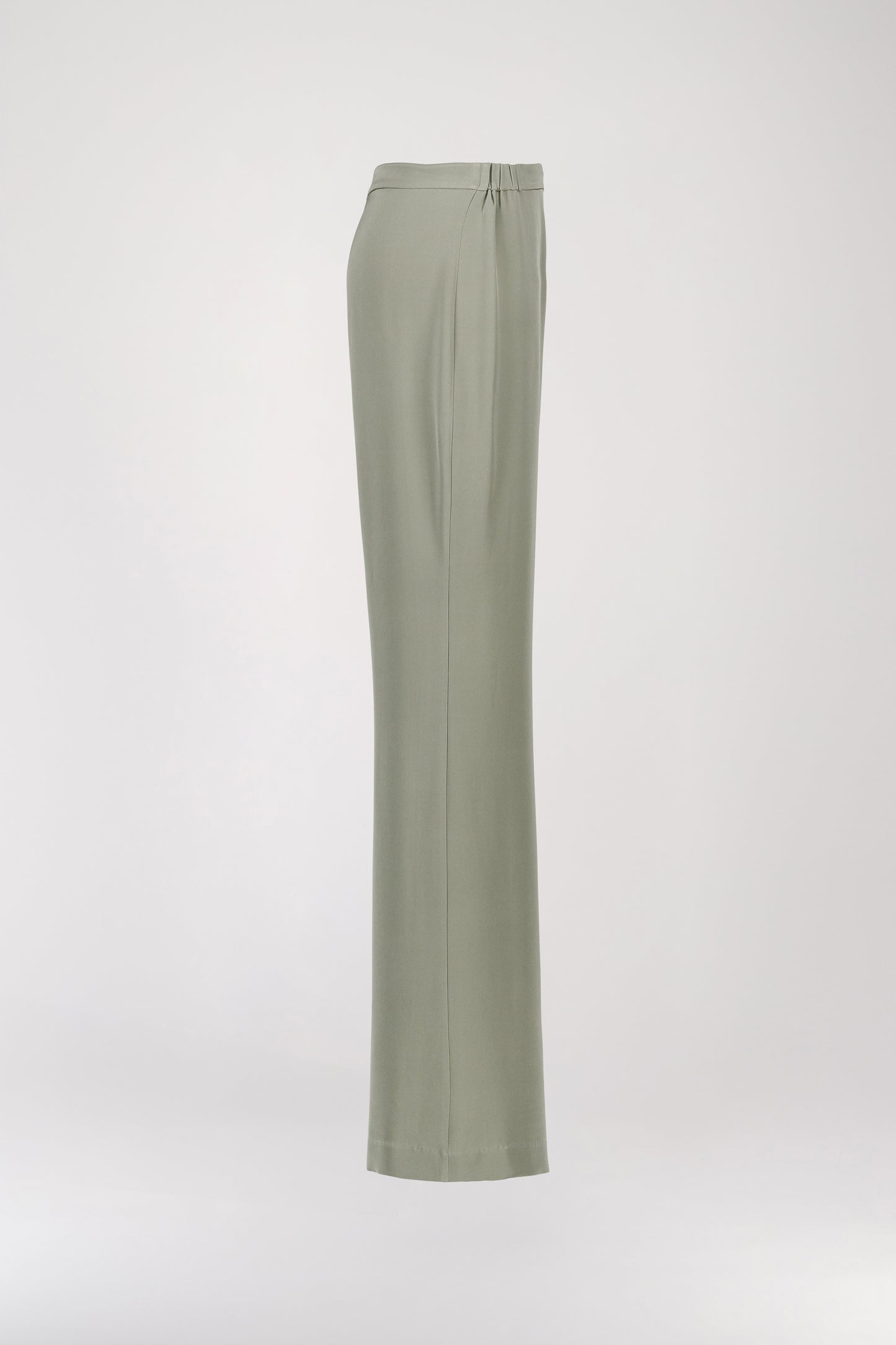 Khaki silk flowing pants