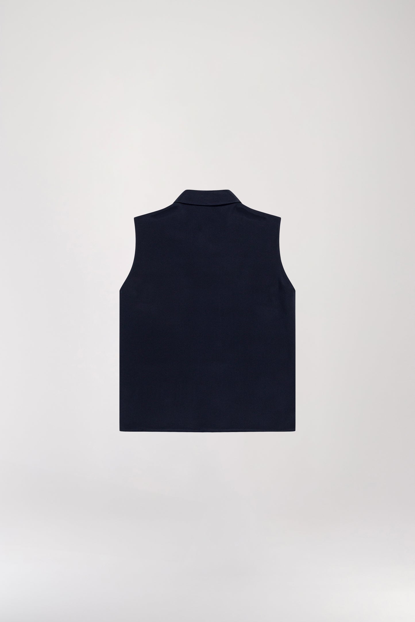 Navy sleeveless shirt blouse