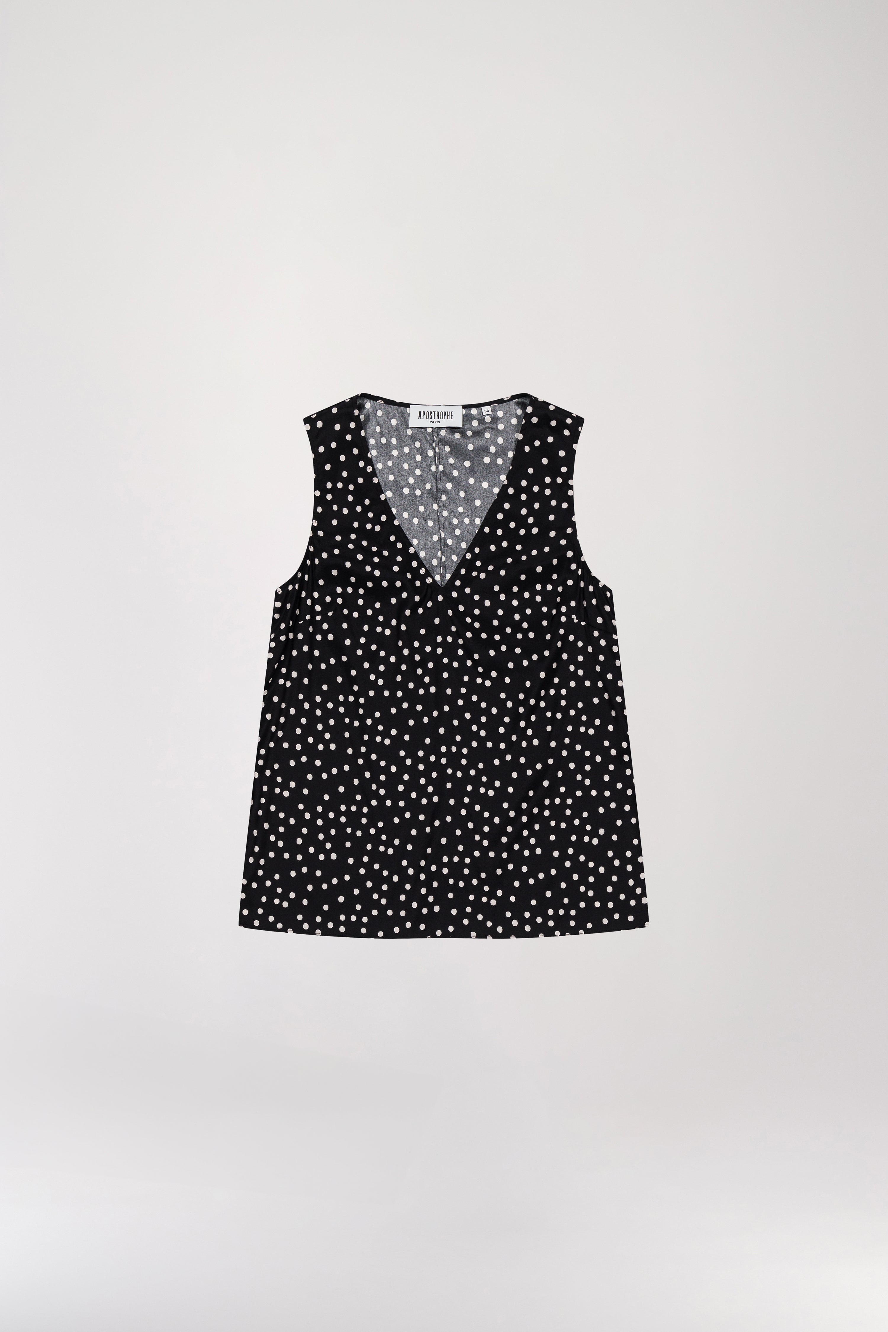 Black and white polka dot tank top online