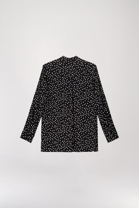 Loose black polka dot print shirt