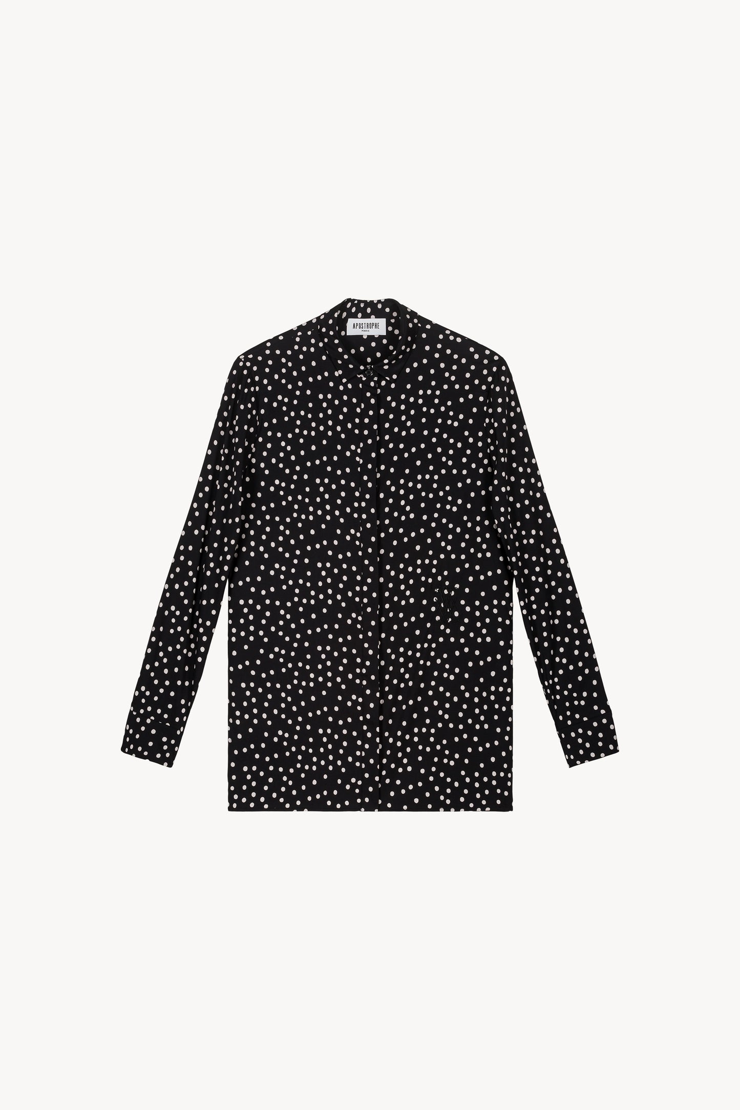 Chemise ample imprimé à pois noir