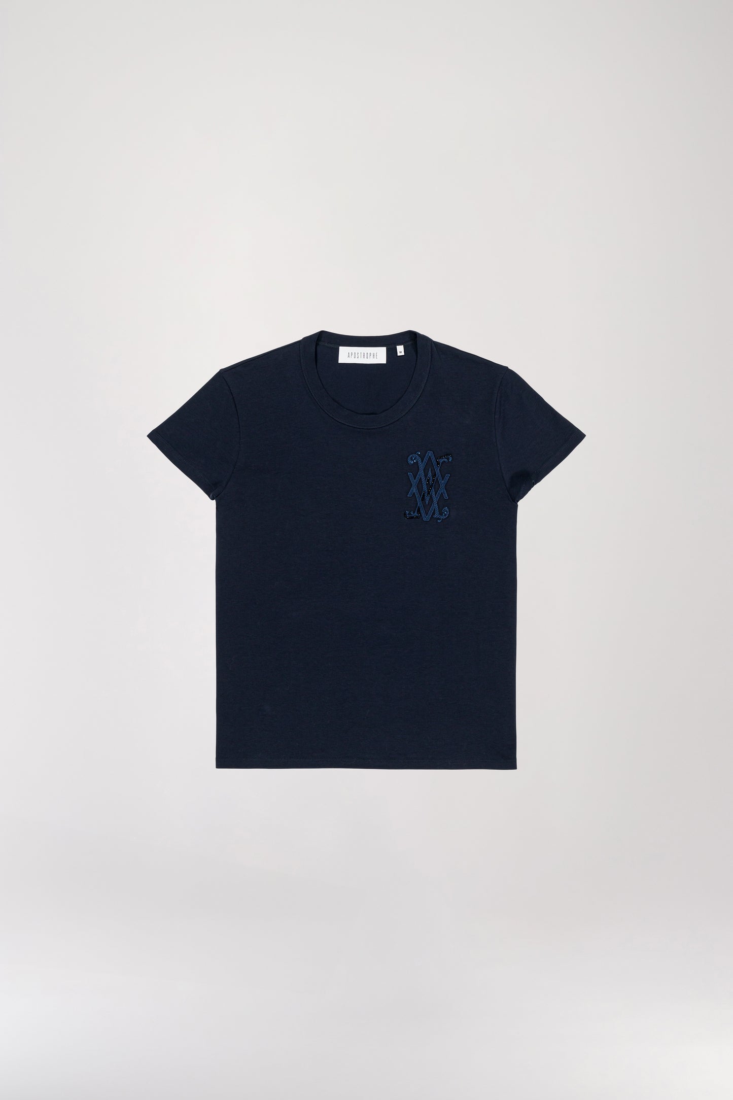 T-shirt broderie marine