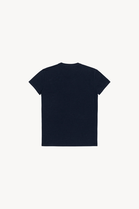 T-shirt broderie marine