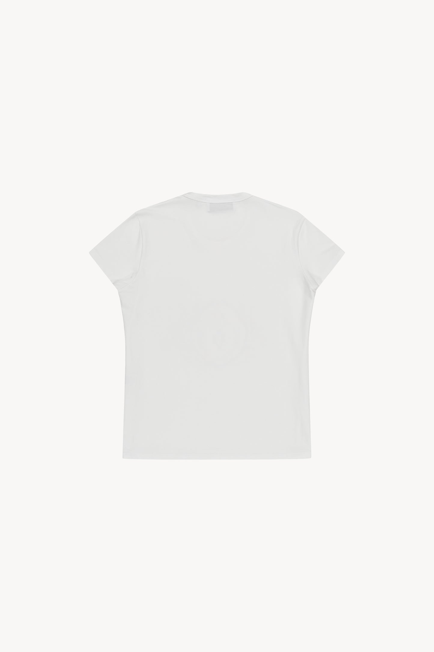 T-shirt brodé de perles blanc cassé