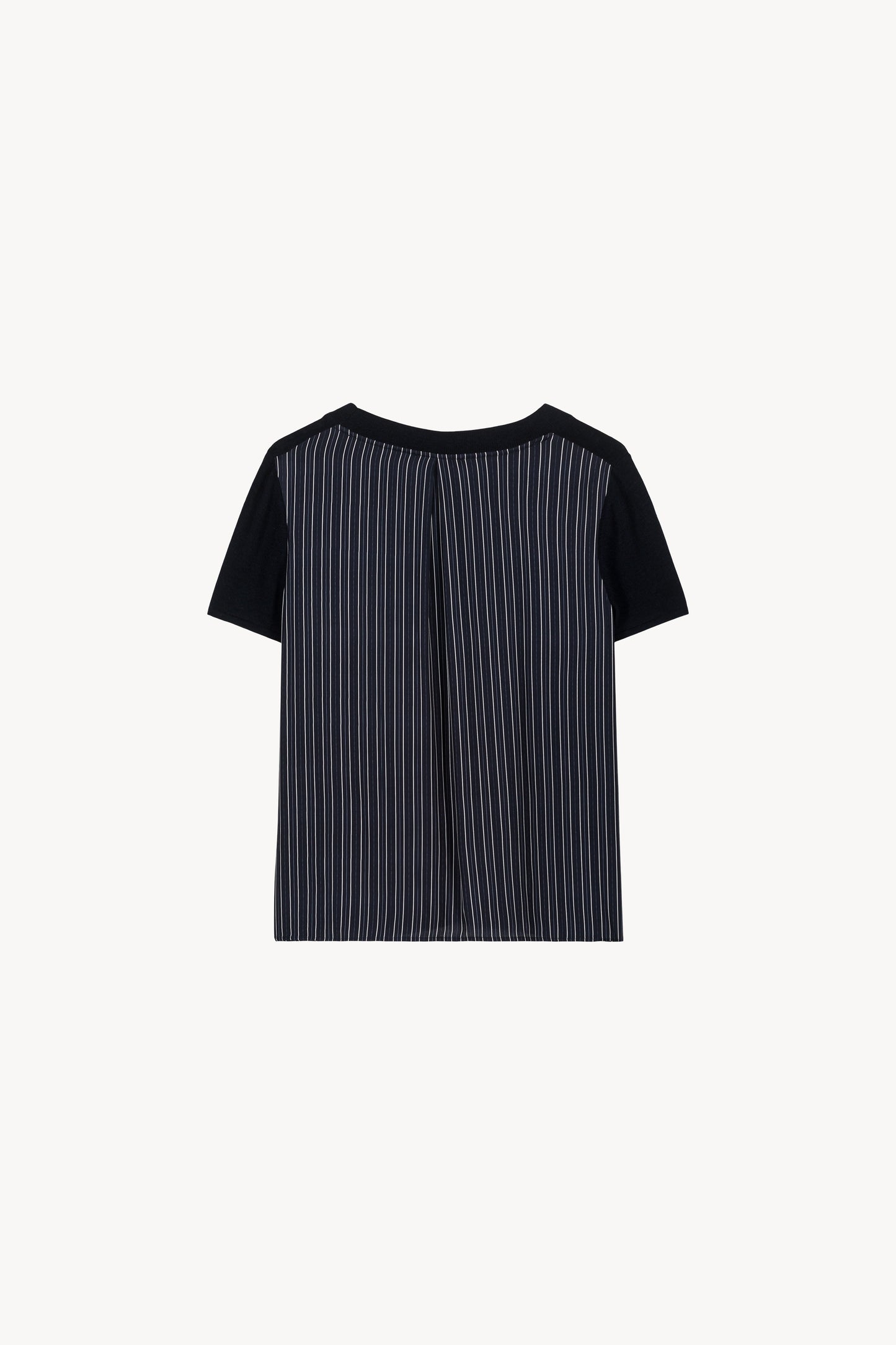 T-shirt en maille marine dos rayés