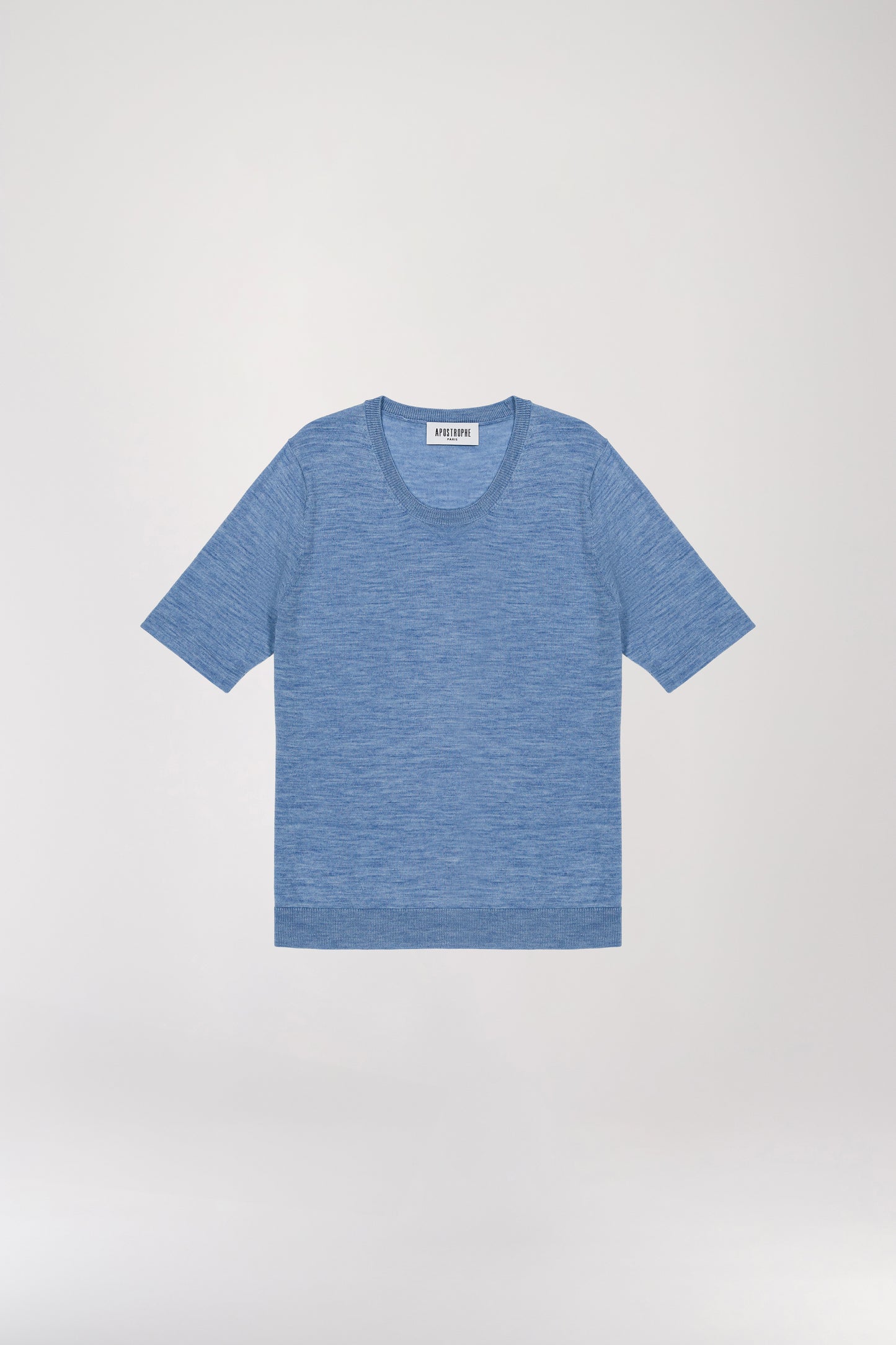 T-shirt en maille bleu