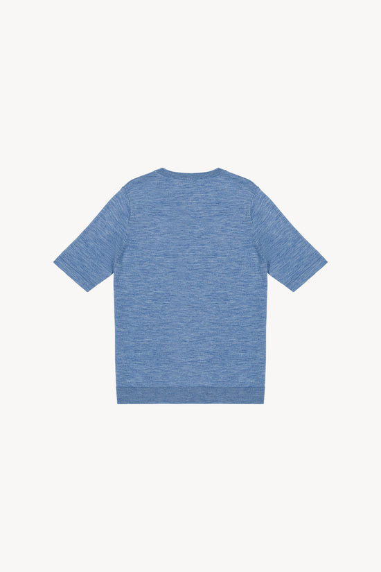 T-shirt en maille bleu