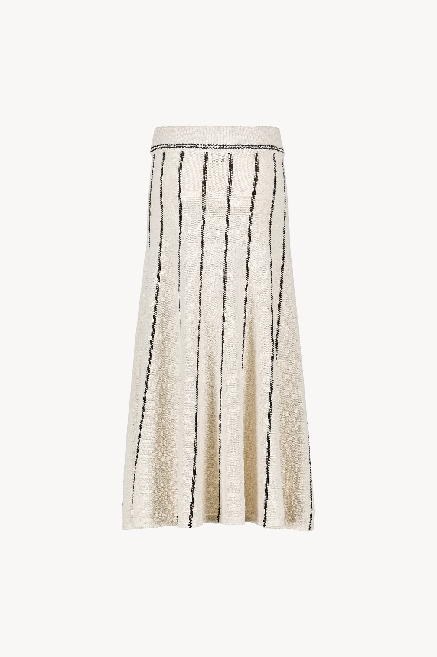 Jupe longue maille blanc cassé