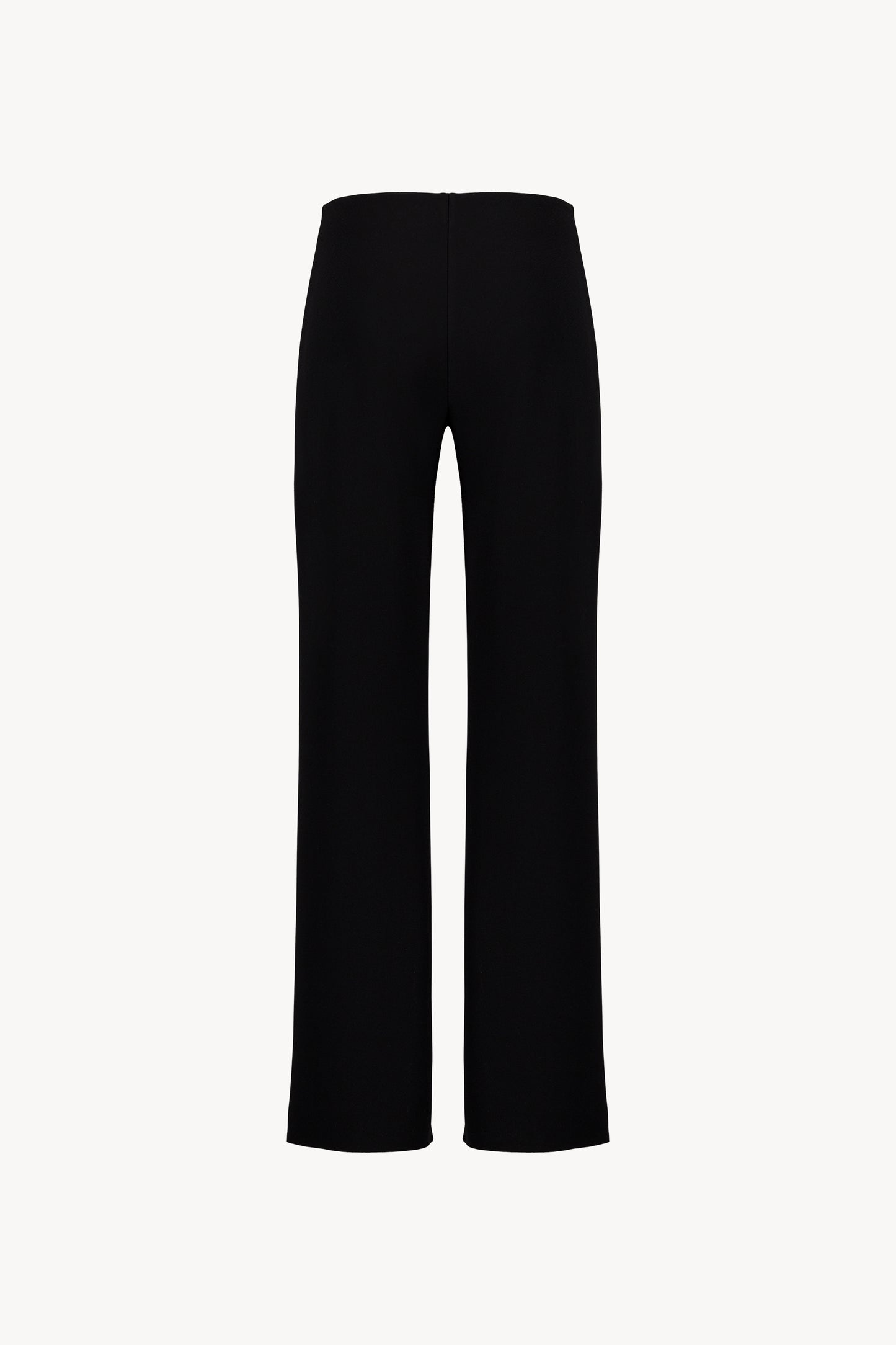 Pantalon droit Apostrophe en crêpe noir, avec sa taille élastique et sa coupe droite