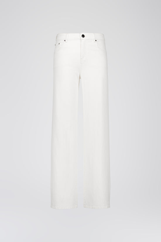 Straight cut white jeans