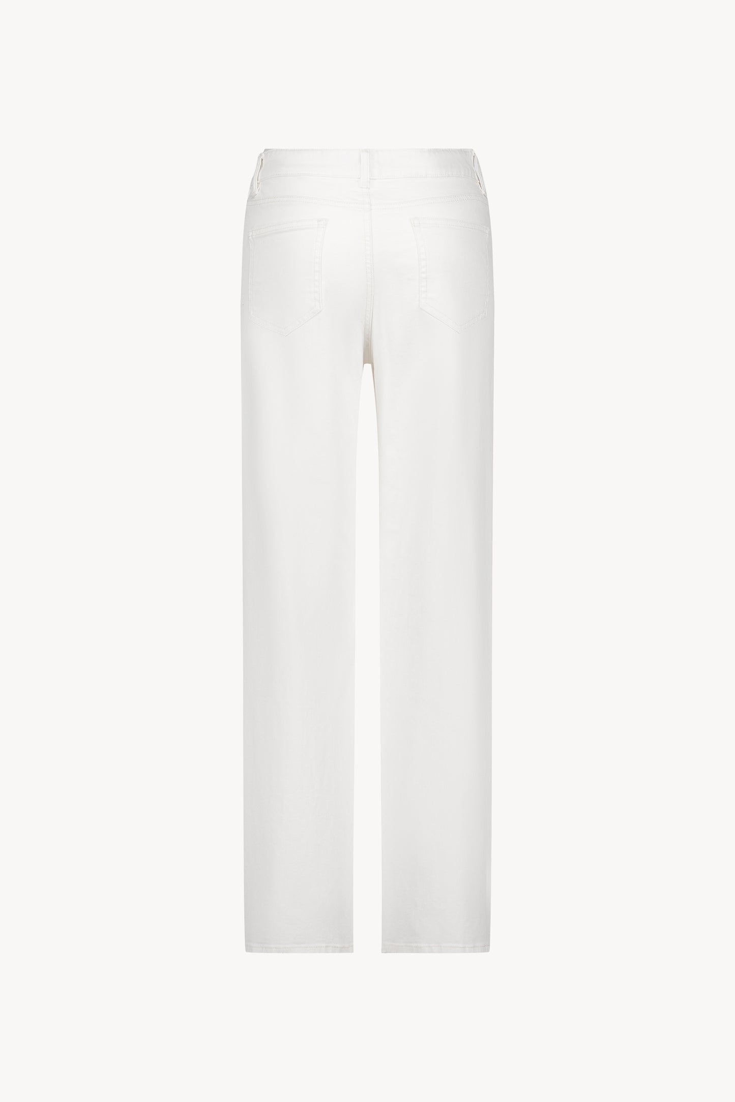 Jean blanc slim en coton stretch, coupe droite 