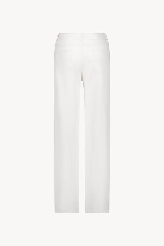 Jean blanc slim en coton stretch, coupe droite 