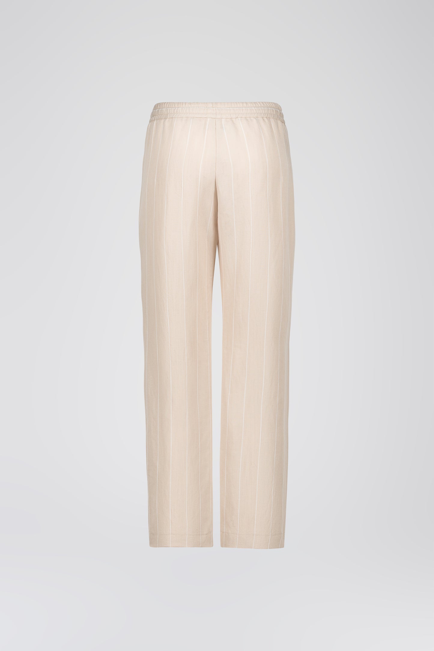 Pantalon droit fluide beige en lin