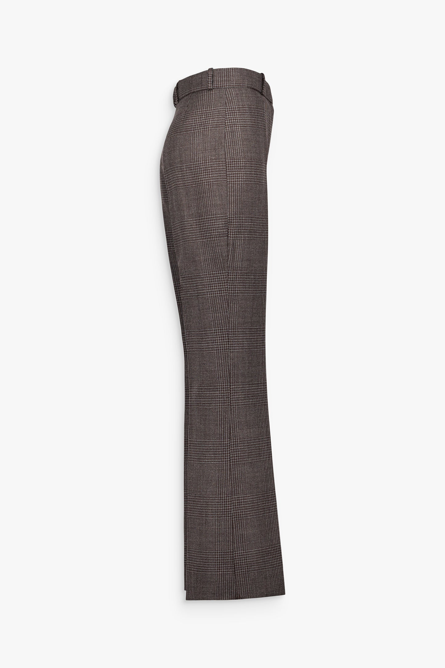 Pantalon tartan ébène, sophistication et touche graphique raffinée.