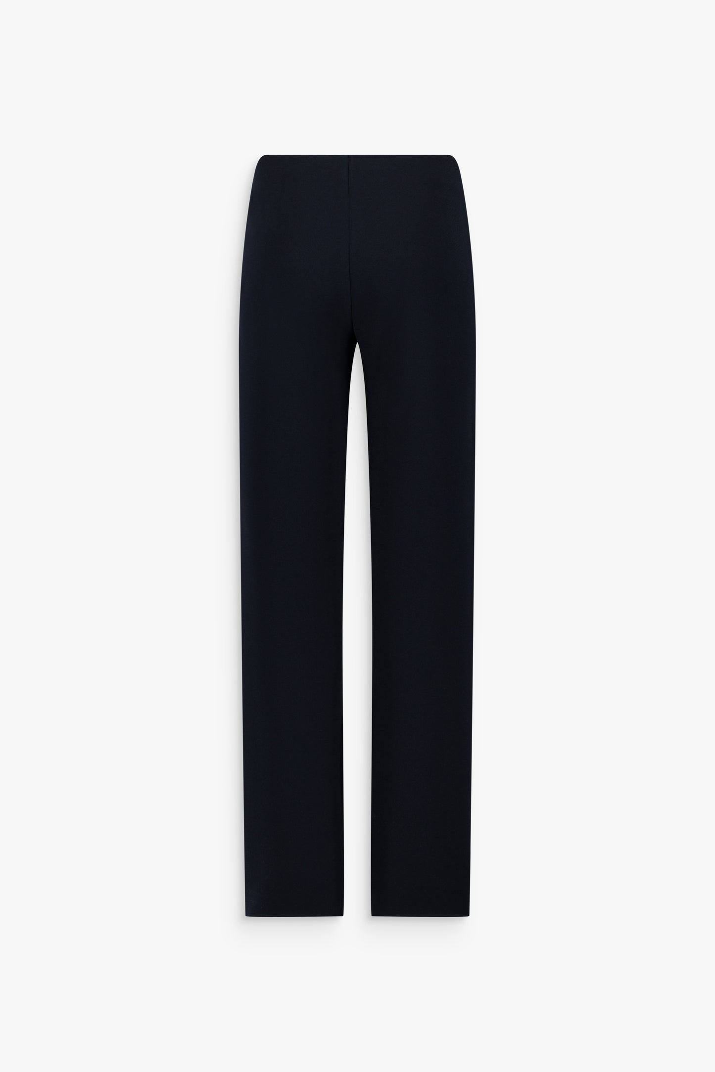 Pantalon évasé marine, chic et polyvalent au quotidien.