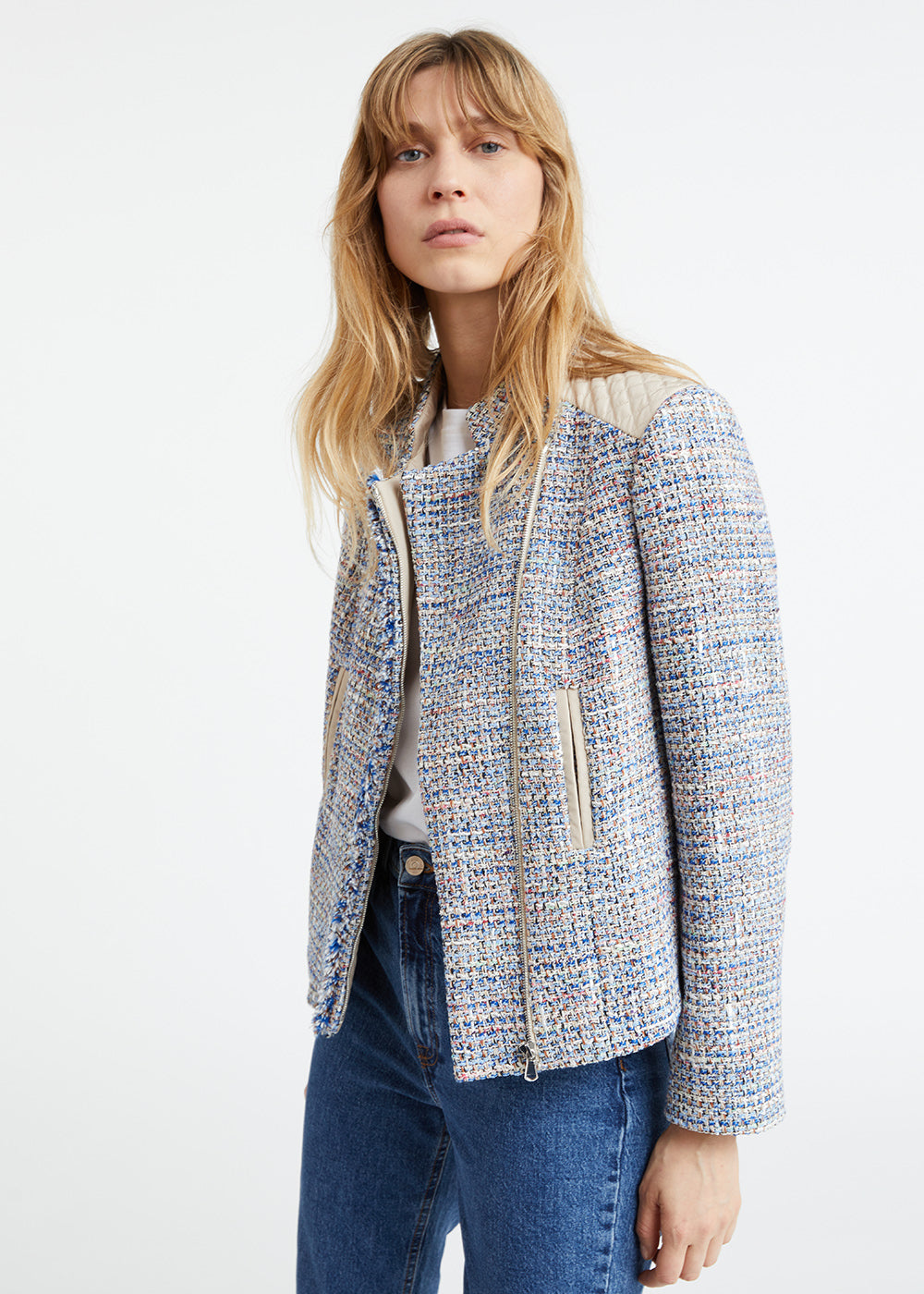 Veste perfecto en tweed