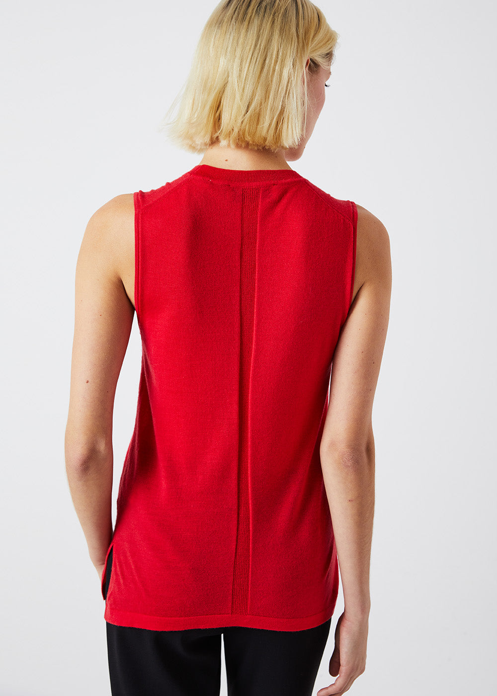 PULL COL ROND SANS MANCHES CORAIL