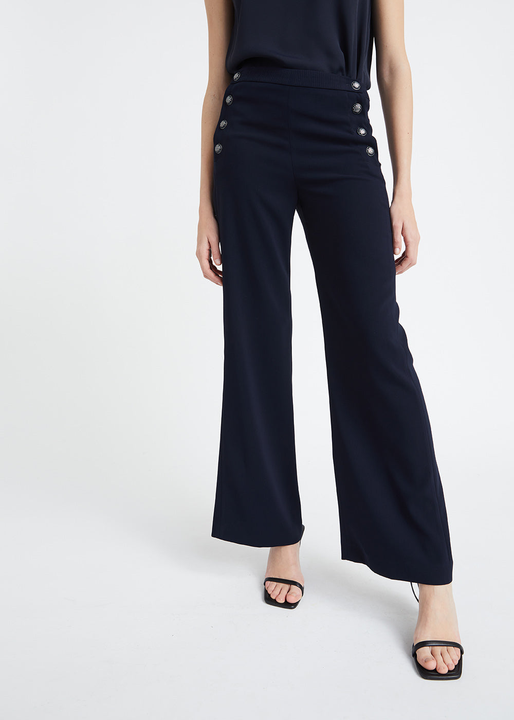 Pantalon à ponts marine