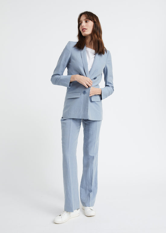 Blazer en chanvre bleu
