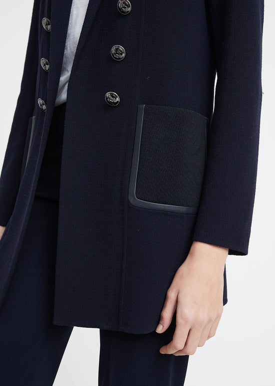Veste longue en laine