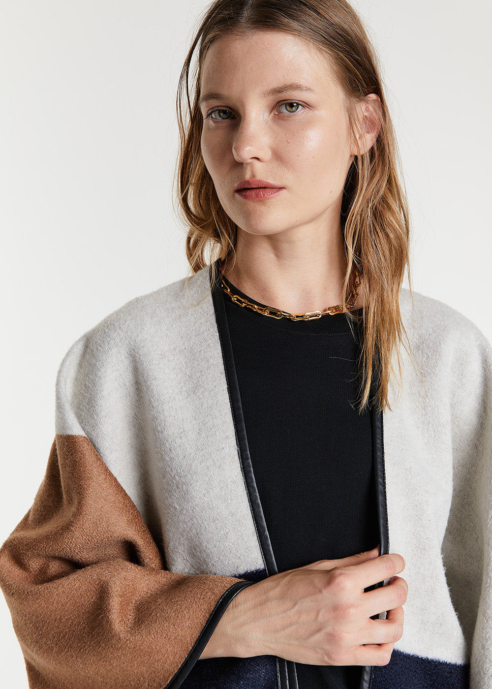 CAPE PATCHWORK EN LAINE ET CACHEMIRE