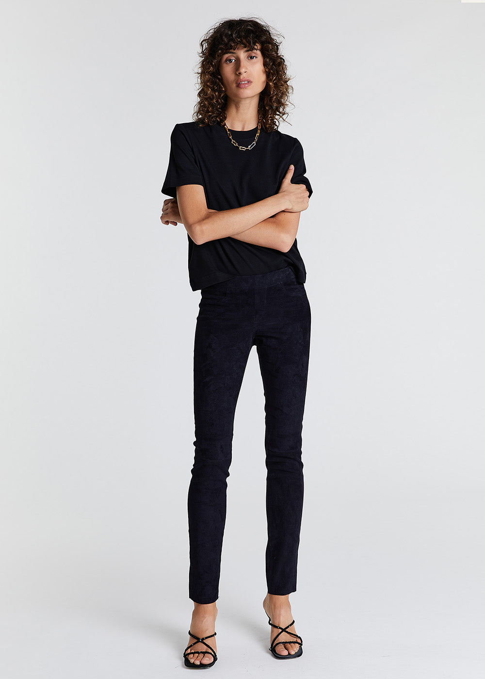 Legging en daim marine