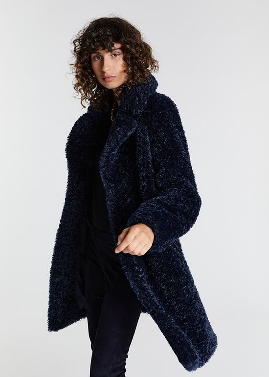 Manteau oversize en fourrure écologique