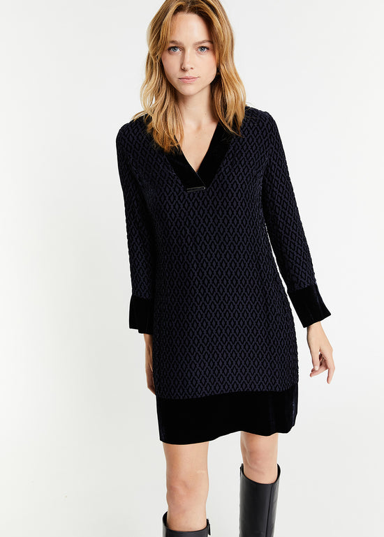 Robe en velours marine