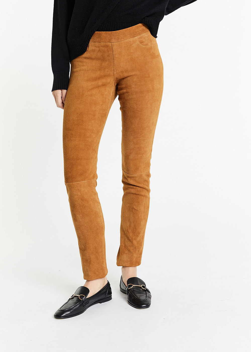 Pantalon en best sale daim femme