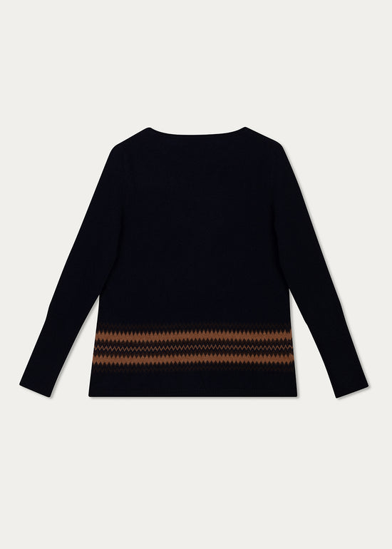 Pull en cachemire marine