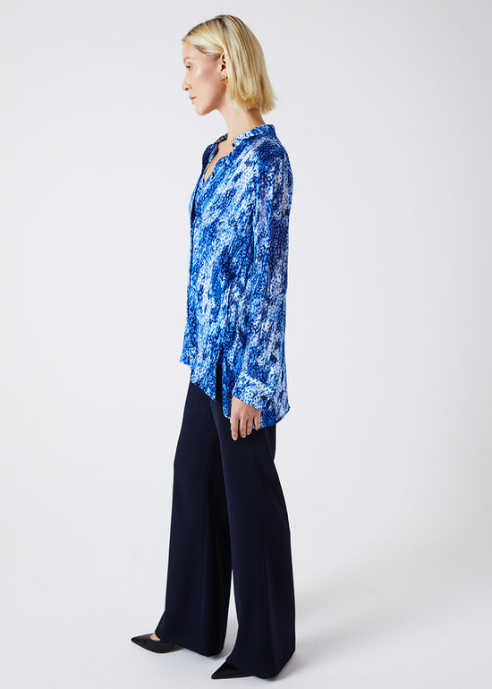 CHEMISE IMPRIMEE ECUME MARINE