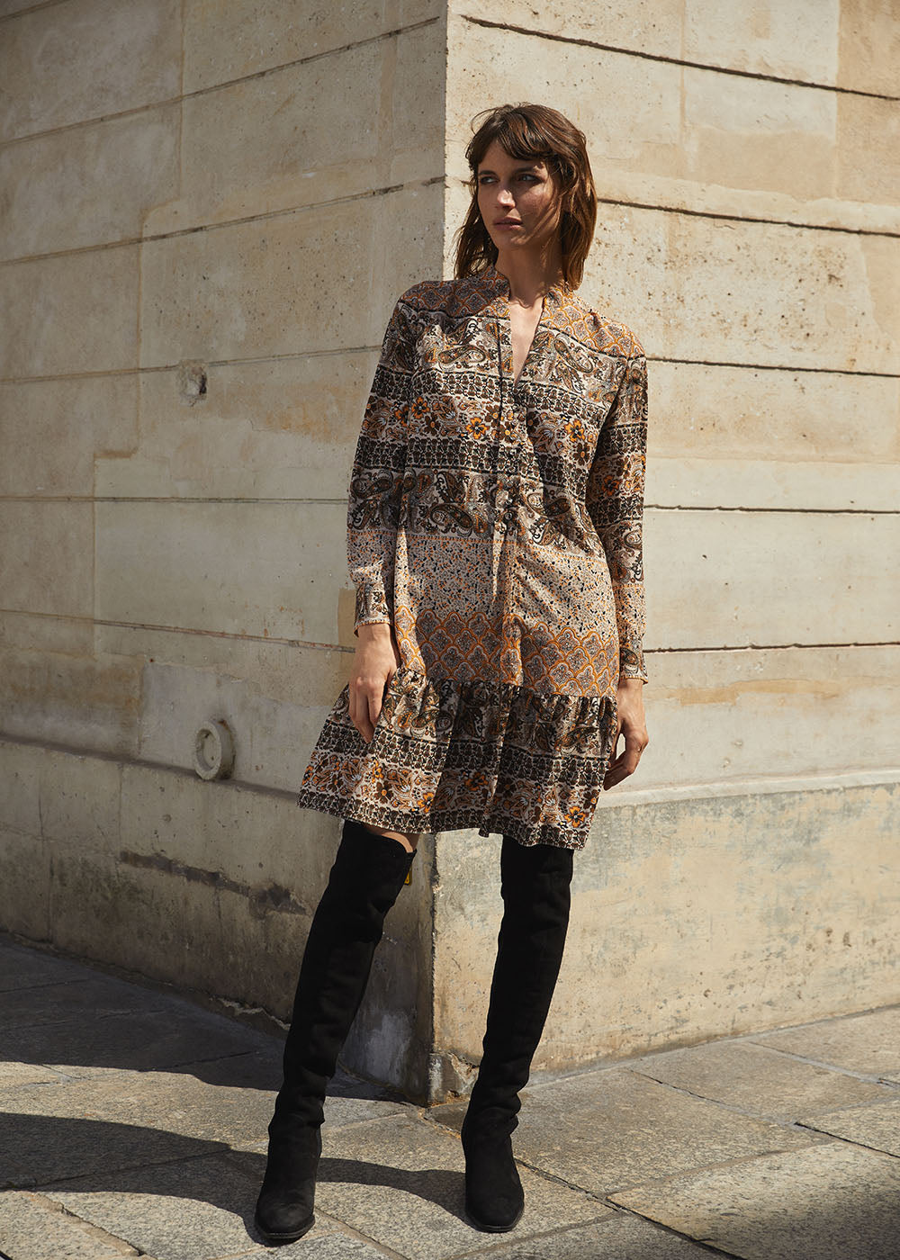 Robe chemise Mira imprimé cachemire